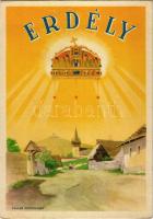 1940 Erdélyi részek visszacsatolásának emlékére. Megjöttünk testvérek! Hozzuk a szívünket, de ha kell, Erdélyért adjuk a vérünket! / entry of the Hungarian troops to Transylvania, irredenta propaganda + "1940 Kolozsvár visszatért" "Kolozsvári bevonulásunk emlékére 1940. szeptember 15." So. Stpl s: Németh N. (EK)