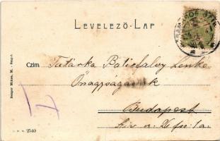 1904 Máramarossziget, Sighetu Marmatiei; Fő tér, templom, lovas körmenet. Berger Miksa kiadása / mai...