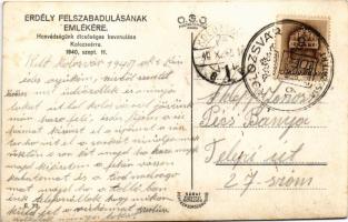 1940 Kolozsvár, Cluj; bevonulás / entry of the Hungarian troops + "1940 Kolozsvár visszatért&qu...