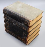 Hóman Bálint-Szekfű Gyula: Magyar történet. I-V. kötet. Bp., 1935-1939, Kir. Magyar Egyetemi Nyomda. Hatodik kiadás. Kiadói félbőr-kötésben, kopott borítókkal, kopott, sérült gerincekkel.