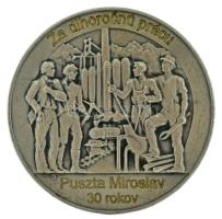 Szlovákia DN "Egyesült Államok Acélipari Vállalat / 30 éves munkájáért" kétoldalas ezüstözött bronz emlékérem tokban (40mm) T:AU Slovakia ND "United States Steel Corporation / Za dlhoročnú prácu - 30 rokov" two-sided silver plated bronze commemorative medallion in case (40mm) C:AU