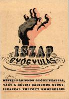 1948 Hévíz, Iszap gyógyulás - Hévízi rádiumos gyógyiszappal vagy a hévízi rádiumos gyógyiszappal töltött kompressel. Gyógyiszap-értékesítő reklámja (Budapest VIII. Stáhly u. 13.)