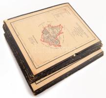 cca 1880-1890 Magyar megyék közigazgatási térképei: 33 db Esztergom, Sáros, Győr, Nagy-Küküllő, Beszterce-Naszód, Szolnok-Doboka, Ugocsa, Fejér, Turócz, Árva, Sopron, Heves, Borsod, Liptó, Zolyom, Gömör-Kishont, Torna, Ung, Udvarhely, Abauj, Moson, Alsó-Fehér, Bereg, Hont, Nógrád Fogaras, Tolna, Komárom, Háromszék, Szepes, BRassó, Szeben, , rajzolta: Hátsek Ignác, 1 : 500.000, Bp., Rautmann Frigyes kiadása (Posner Károly Lajos-ny.), kartonra nyomva min, néhány kis lapszéli sérüléssel, 35x26 cm