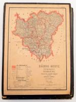 cca 1880-1890 Magyar megyék közigazgatási térképei: 33 db Esztergom, Sáros, Győr, Nagy-Küküllő, Besz...