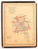 cca 1880-1890 Magyar megyék közigazgatási térképei: 33 db Esztergom, Sáros, Győr, Nagy-Küküllő, Besz...