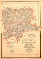 cca 1880-1890 Magyar megyék közigazgatási térképei: 33 db Esztergom, Sáros, Győr, Nagy-Küküllő, Besz...
