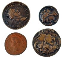 Római Birodalom 4db öntött bronz replika T:XF,VF