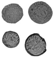 Vegyes, 4db-os ezüst dénár tétel, gyengébb tartásban T:VF,F Mixed, 4pcs Denar Ag lot in bad condition C:VF,F