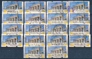 NSZK 1997 18 db klf automata bélyeg stecklapon