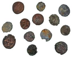 Római Birodalom vegyes 13db-os kisbronz- és bronz tétel (összesen 35,54g) T:F, közte VF Roman Empire mixed 13pcs small bronze- and bronze lot (35,54g at all) C:F, including VF