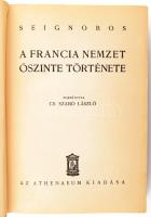 3 történelmi könyv: 
Seignobos: A francia nemzet őszinte története. Ford.: Cs. Szabó László. Bp., é...