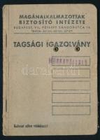 1948 MASZOVLET repülőpilóta arcképes biztosítási igazolványa