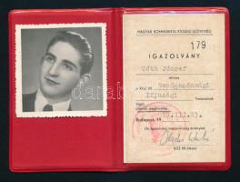 1973 KISZ KB Mezőgazdasági Ifjusági Tanácsa igazolványa