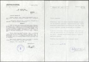 cca 1990-2001 Egykori tiszt kárpótlási iratai