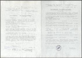 cca 1990-2001 Egykori tiszt kárpótlási iratai