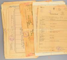 cca 1930-1940 40 db különféle anyakönyvi kivonat