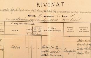 cca 1930-1940 40 db különféle anyakönyvi kivonat