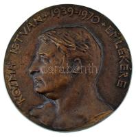 ~1970-1980. "Kozma István 1939-1970 emlékére" egyoldalas öntött bronz érem a kétszeres olimpiai bajnok birkózó emlékére (91,5mm) T:AU,XF