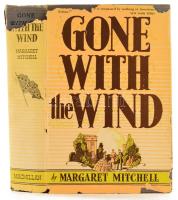 Margaret Mitchell: Gone with the Wind. New York, 1938, MacMillan, 6+1037 p. Angol nyelven. Kiadói egészvászon-kötés, szakadozott, sérült, foltos kiadói papír védőborítóban, ex libris-szel.