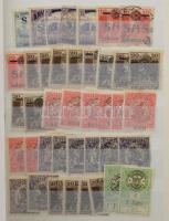 260 db megszállási bélyeg Bodor vizsgálójellel, 8 lapos, kisméretű Schaubek berakó kb. felében