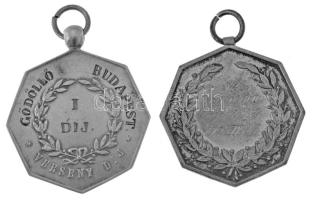 1884. "Gödöllő Budapest - Verseny díj - I. díj / Kedv Küzdelem Kitartás" jelzetlen Ag spor...