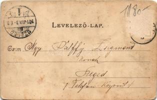 1901 Ipolyság, Sahy; Takarékpénztár. Kanyó Antal kiadása / savings bank (kopott sarkak / worn corner...