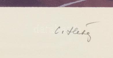 Hetey Katalin (1924-2010): Hommage a Bartók. Szitanyomat, papír. Jelzett. Számozott (59/100). 30x30 ...