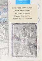 Zsuffa András (1932-2007): Post mail-art (Mail art mű). Vegyes technika, kollázs, papír, jelzett (ny...