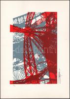 Hervé, Rodolf (1957-2000): Eiffel-torony. Szitanyomat, papír, jelzett, számozott (37/40), 30,5x20 cm. / Hervé, Rodolf (1957-2000): Eiffel-tower. Screenprint on paper, signed, numbered (37/40), 30,5x20 cm.