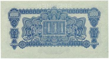 Csehszlovákia 1944. 1000K "CK 333065", "SPECIMEN (MINTA)" perforációval T:AU,XF
...