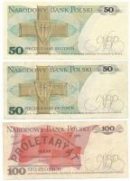 Lengyelország 1975. 50Zl + 1979. 100Zl + 1986. 50Zl T:F közte szép papír
Poland 1975. 50 Złotych + ...