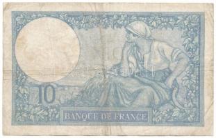 Franciaország 1932. 10Fr T:F tűlyukak, kis beszakadás
France 1932. 10 Francs C:F needle holes, smal...