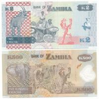 Zambia 2011. 500K + 2018. 2K T:UNC
Zambia 2011. 500 Kwacha + 2018. 2 Kwacha C:UNC