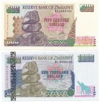 Zimbabwe 2003. 1000$ + 2004. 500$ T:UNC Zimbabwe 2003. 1000 Dollars + 2004. 500 Dollars C:UNC