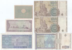 Románia 1945. 100L + 1966. 10L + 100L + 1991. 500L + 1992. 5000L T:F
Romania 1945. 100 Lei + 1966. ...