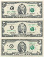 Amerikai Egyesült Államok 2003-2013. 2$ (3xklf) T:XF-F USA 2003-2013. 2 Dollars (3xdiff) C:XF-F
