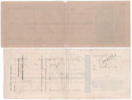 1882. német nyelvű váltó 2Ft 97kr értékben "Körmend" + 1902. váltó 3800K értékben "Bu...