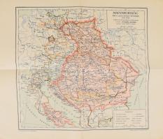 1900-1910 "Magyarország Nagy Lajos király korában" Rajzolta: Kogutowicz Manó. Bp., Magyar Földrajzi Intézet R.T., használt állapotban, ragasztott 36,5x31 cm