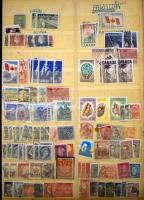 Ország- és motívum gyűjtemények nagyon sok postatisztával, vegyes anyagok, néhány levél stb. 5 db A/...