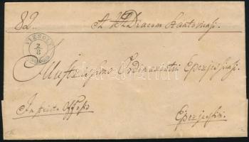 1850 Ex offo levél "VIZSOLY" - Eperjes, 1850 Ex offo cover "VIZSOLY" - Eperjes