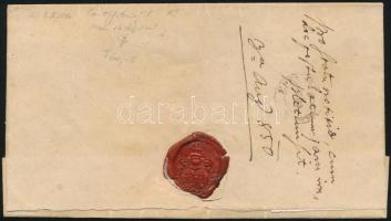 1850 Ex offo cover "VIZSOLY" - Eperjes 1850 Ex offo levél "VIZSOLY" - Eperjes