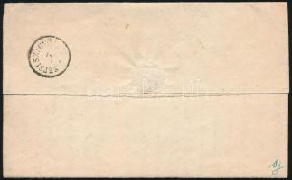 1855 3kr MP III with small plate variety on cover "KRONSTADT" - Kraszna 1855 3kr MP III ki...