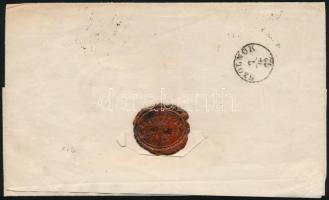 1872 Réznyomat 10kr pár ajánlott levélen "MEZŐTÚR KÜL. SZOLNOK M." - "SZOLNOK" (...