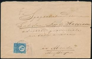 1874 Réznyomat 10kr egyes bérmentesítés ajánlott levélen "KOLOZSVÁR ERDÉLY" - "KÁROLY FEHÉRVÁR VÁROS" - Abrudbánya (min. 30.000)