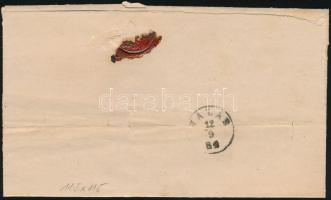 1884 5 x Színes számú 3kr, közte összefüggés, regiszterhajtással távolsági ajánlott levélen "NA...