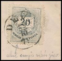 1879 20kr alsó ernyős vésésjavítással ajánlott levélen "DÉVA" - Nagy Szeben