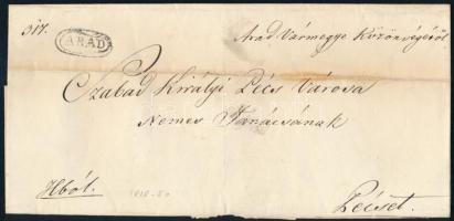 ~1840 Ex offo "ARAD" - Pécs