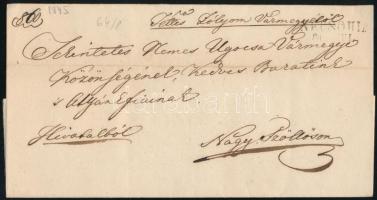 1845 Ex offo "NEUSOHL" - Nagyszőllős