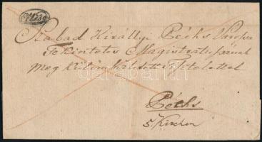 ~1845 Franco levél "Ellesd" - Pécs