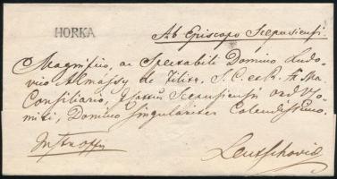 1836 Ex offo levél "HORKA"